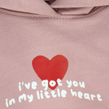 Little Heart Long-Sleeved Hooded T-Shirt