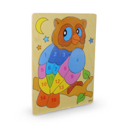 Owl Number Puzzle Board – 15 Pieces