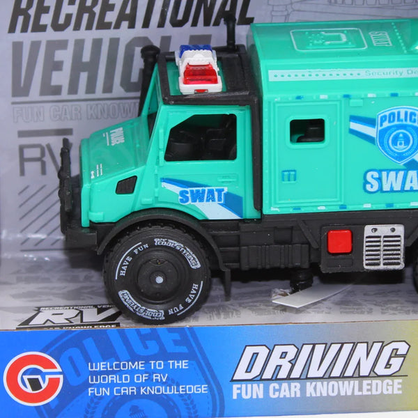 Police Car with Sound and Light – Action-Packed Playtime (Aqua)