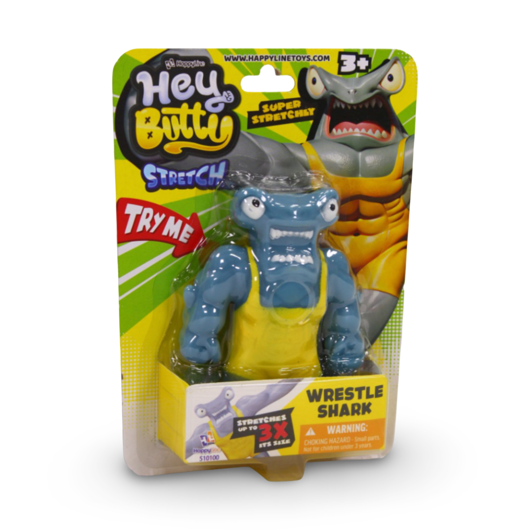 Happy Line "Hey Butty" Wrestle Shark Stretchable Action Figure - Toys