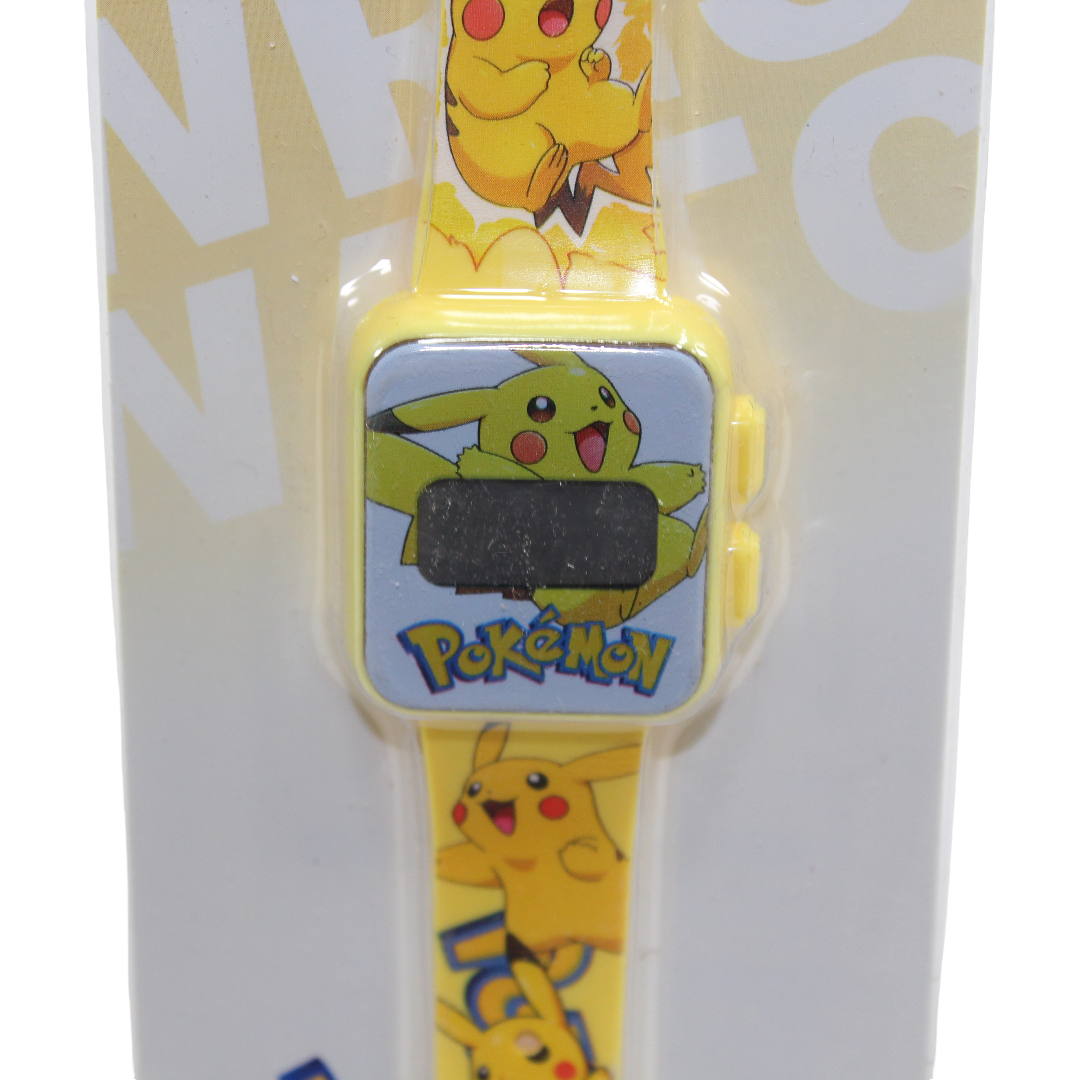 Pokemon Learning Watch with LED Square and Plastic Ribbon