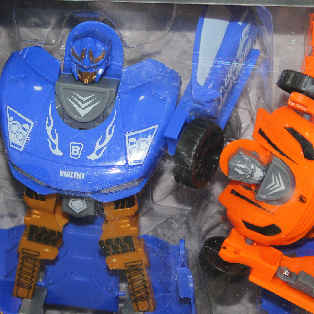 Ziyu Toys "Robot War" Deformation Toy Set – Orange & Blue