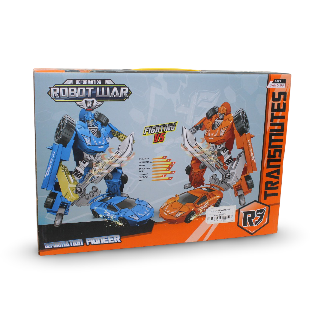 Ziyu Toys "Robot War" Deformation Toy Set – Orange & Blue