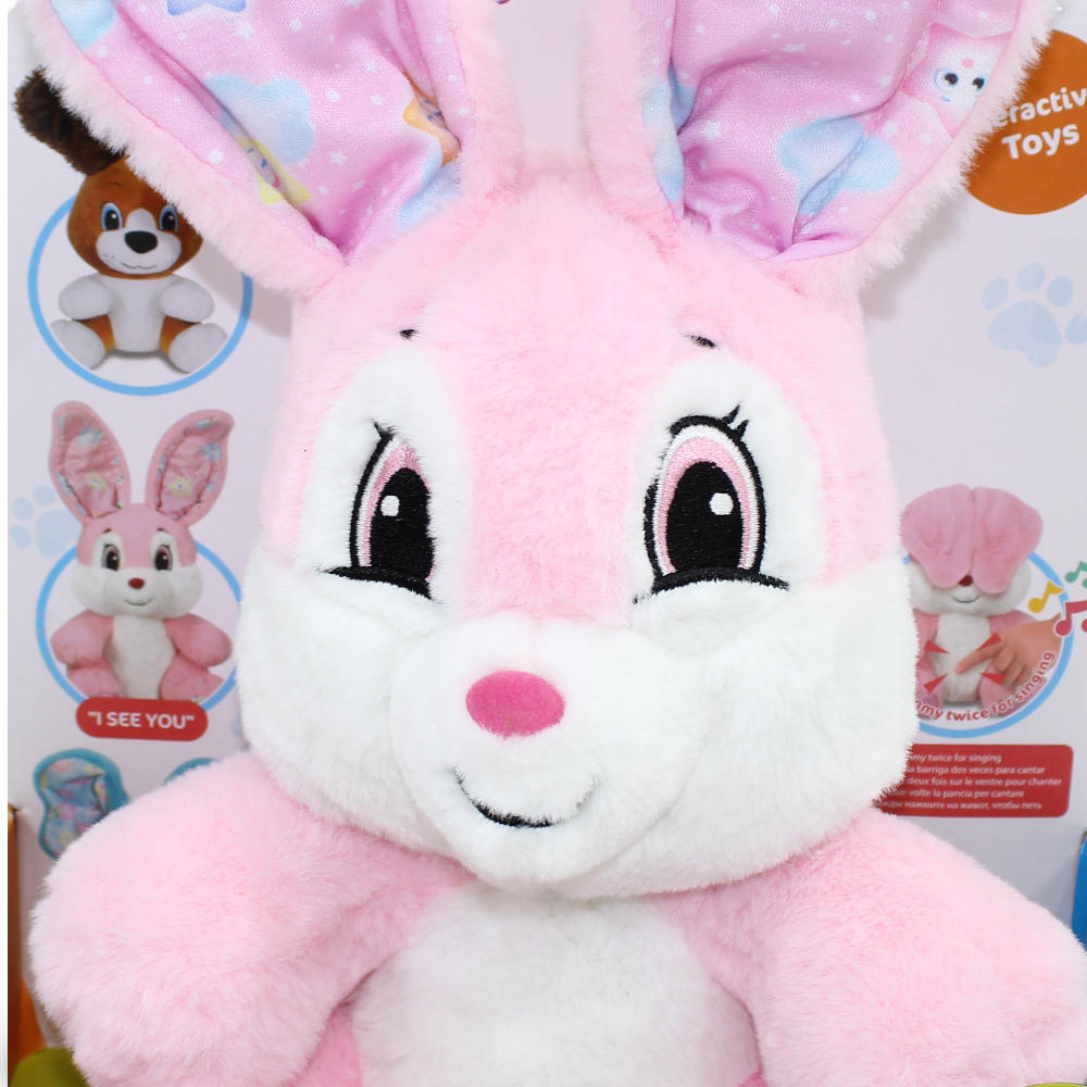 Peek A Boo Animals Plush – Pink Rabbit