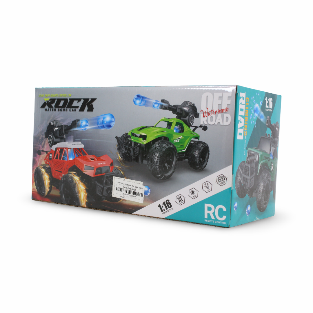 SBY 1:16 Scale "Rock Water Bomb Car" RC Stunt Vehicle – Green