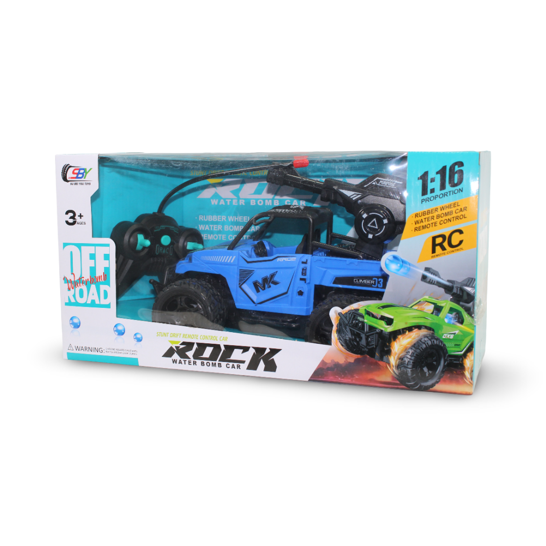 SBY 1:16 Scale "Rock Water Bomb Car" RC Stunt Vehicle – Blue