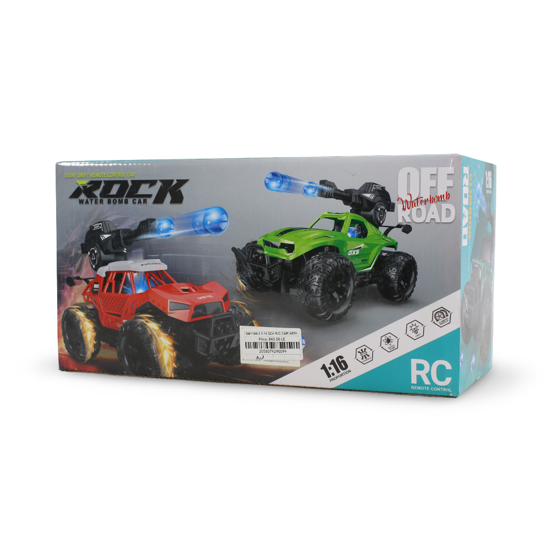 SBY 1:16 Scale "Rock Water Bomb Car" RC Stunt Vehicle – Blue