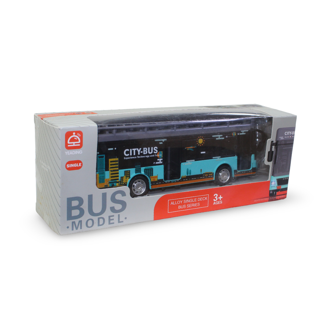 City Service Explorer Pull-Back Bus Model – Aqua