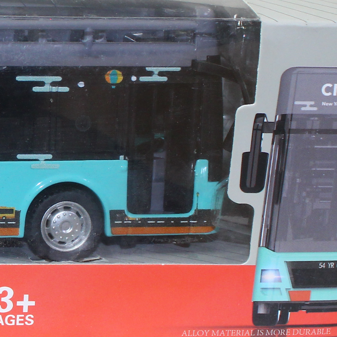 City Service Explorer Pull-Back Bus Model – Aqua
