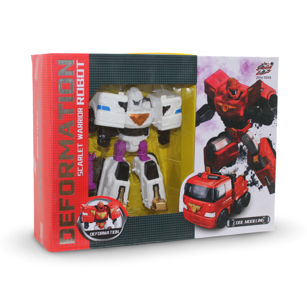 Ziyu Toys Scarlet Warrior Robot Deformation Toy – White