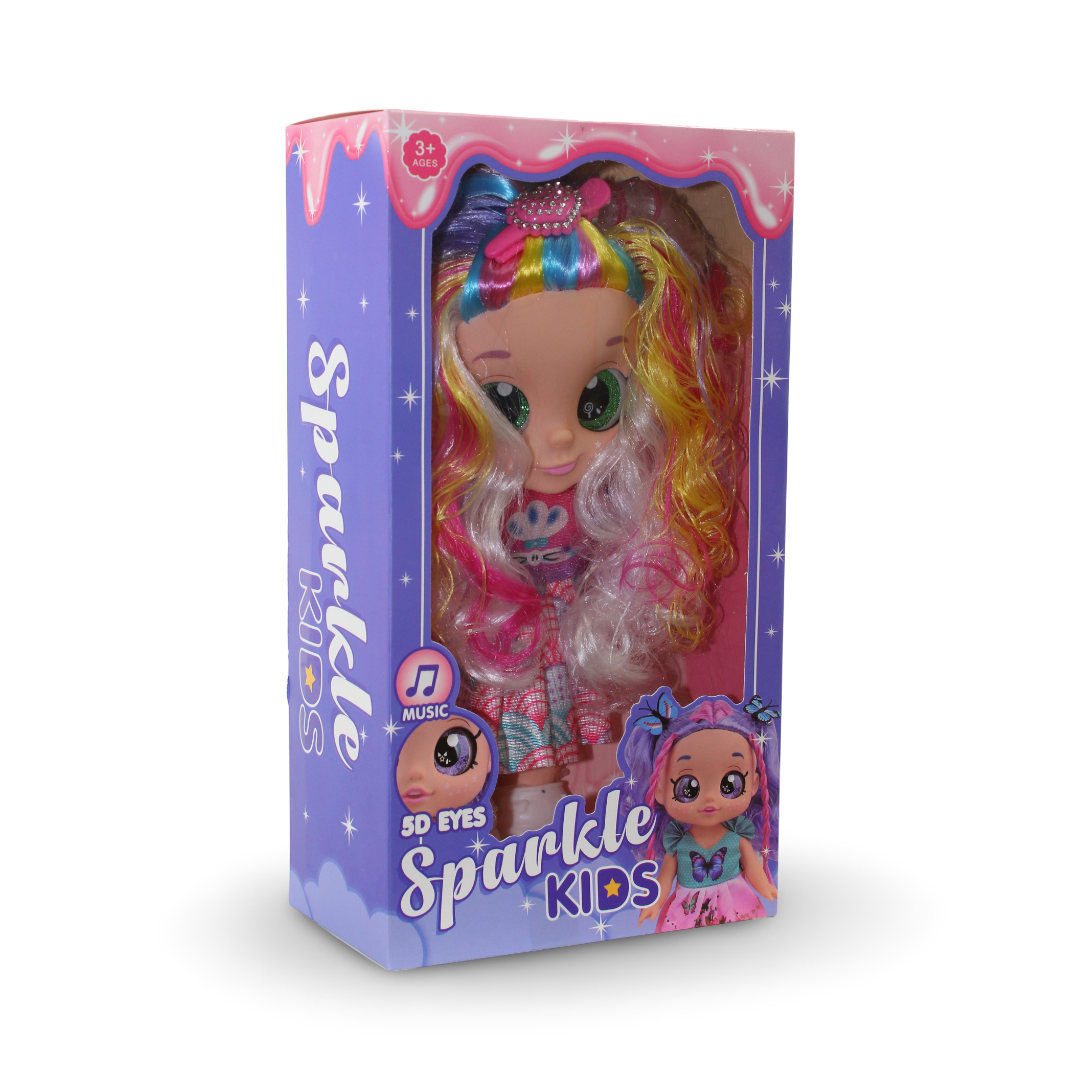 Sparkle Kids "5D Eyes" Musical Doll – Pink Dress