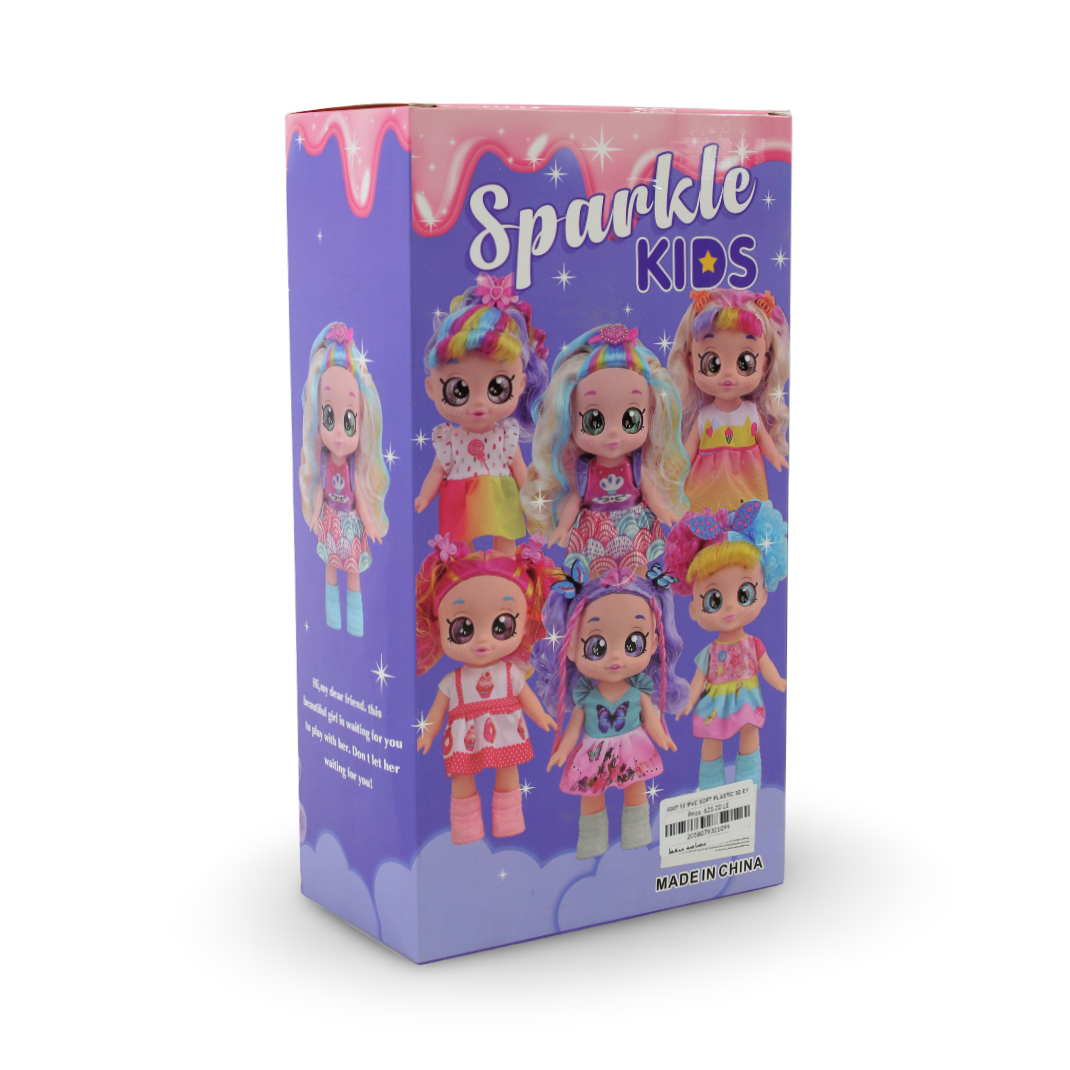 Sparkle Kids "5D Eyes" Musical Doll – White Dress