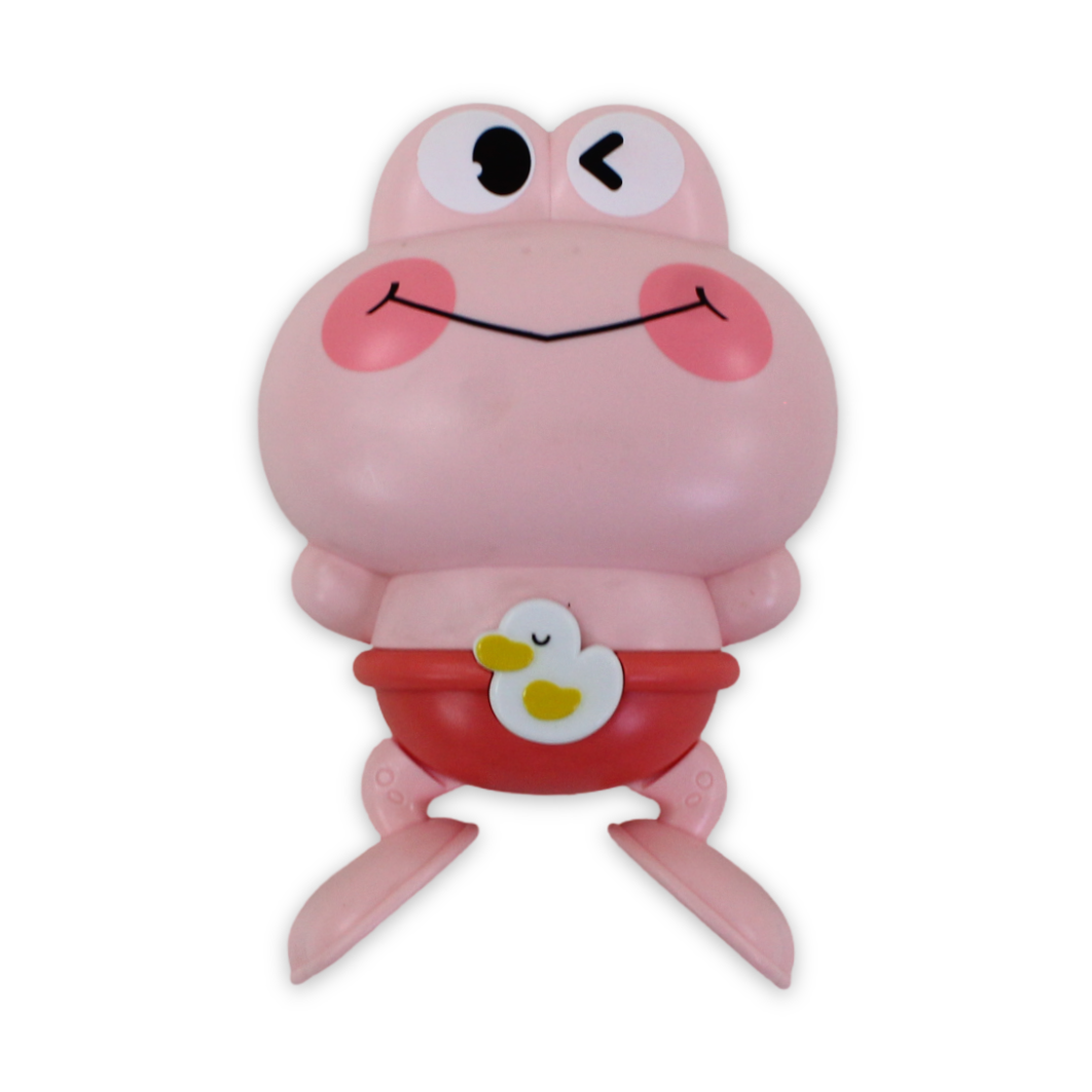 Wind-Up Swimming Frog Bath Toy – Pink