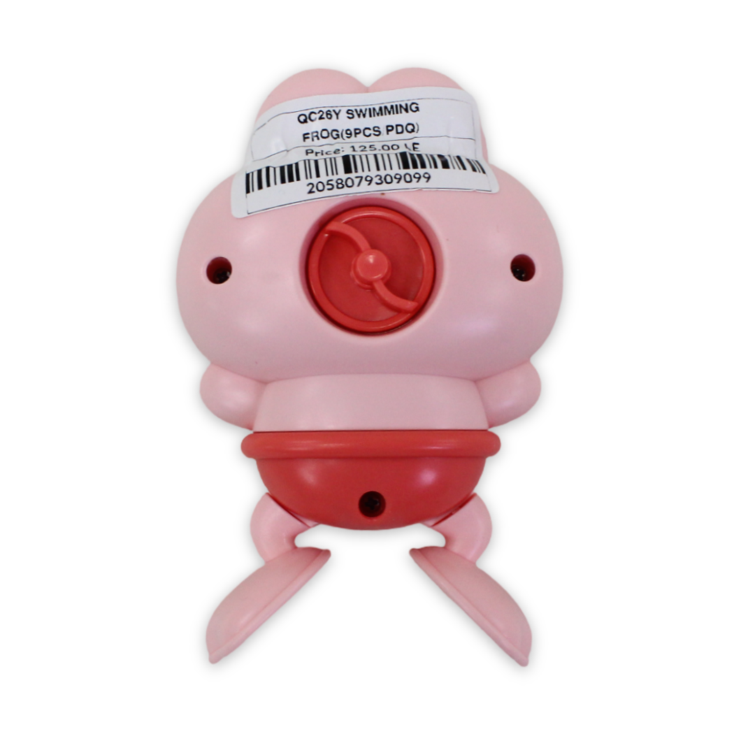 Wind-Up Swimming Frog Bath Toy – Pink