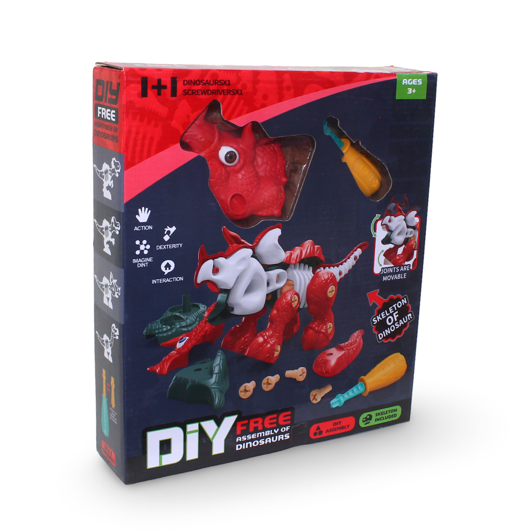 DIY Dinosaur Assembly Set – Red