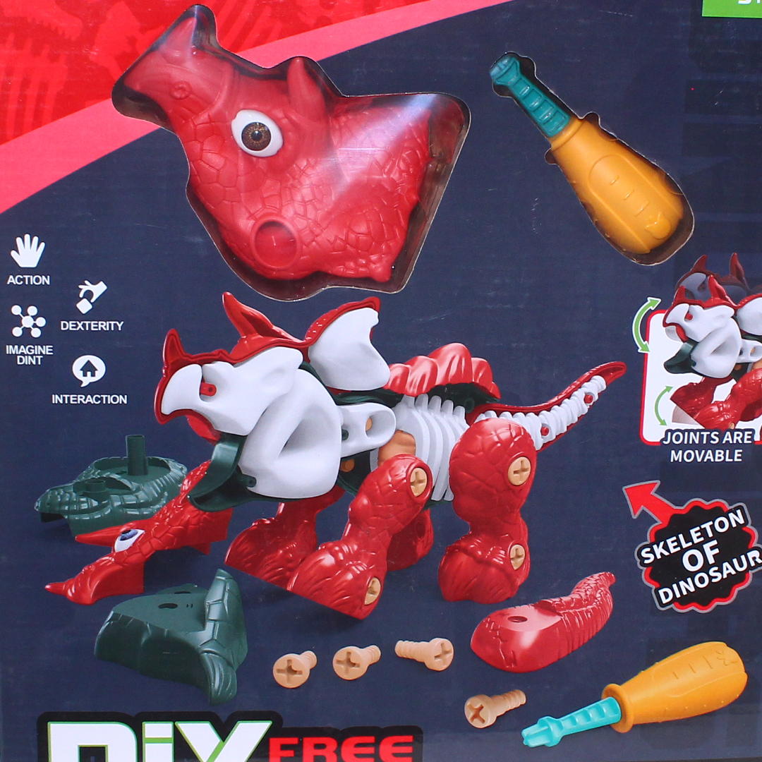 DIY Dinosaur Assembly Set – Red