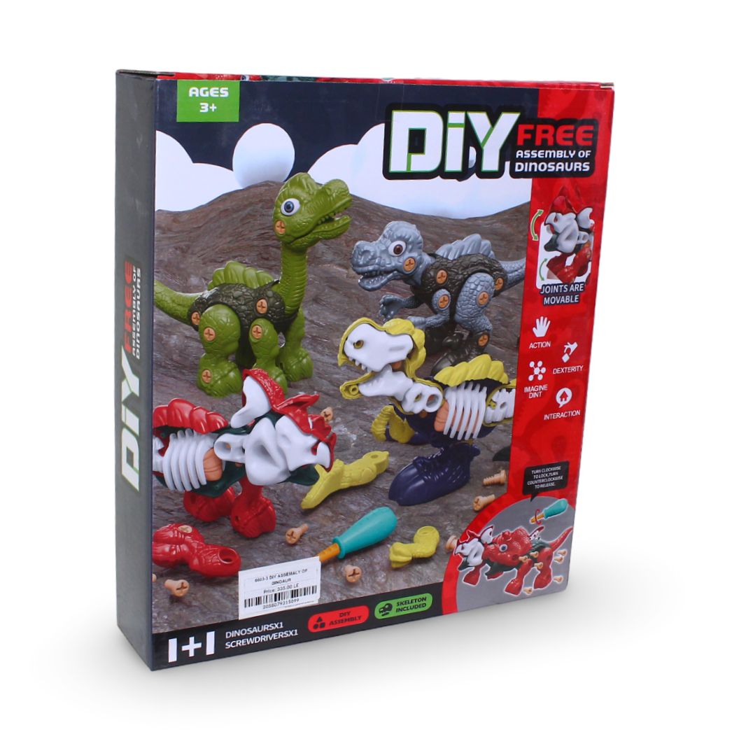 DIY Dinosaur Assembly Set – Red