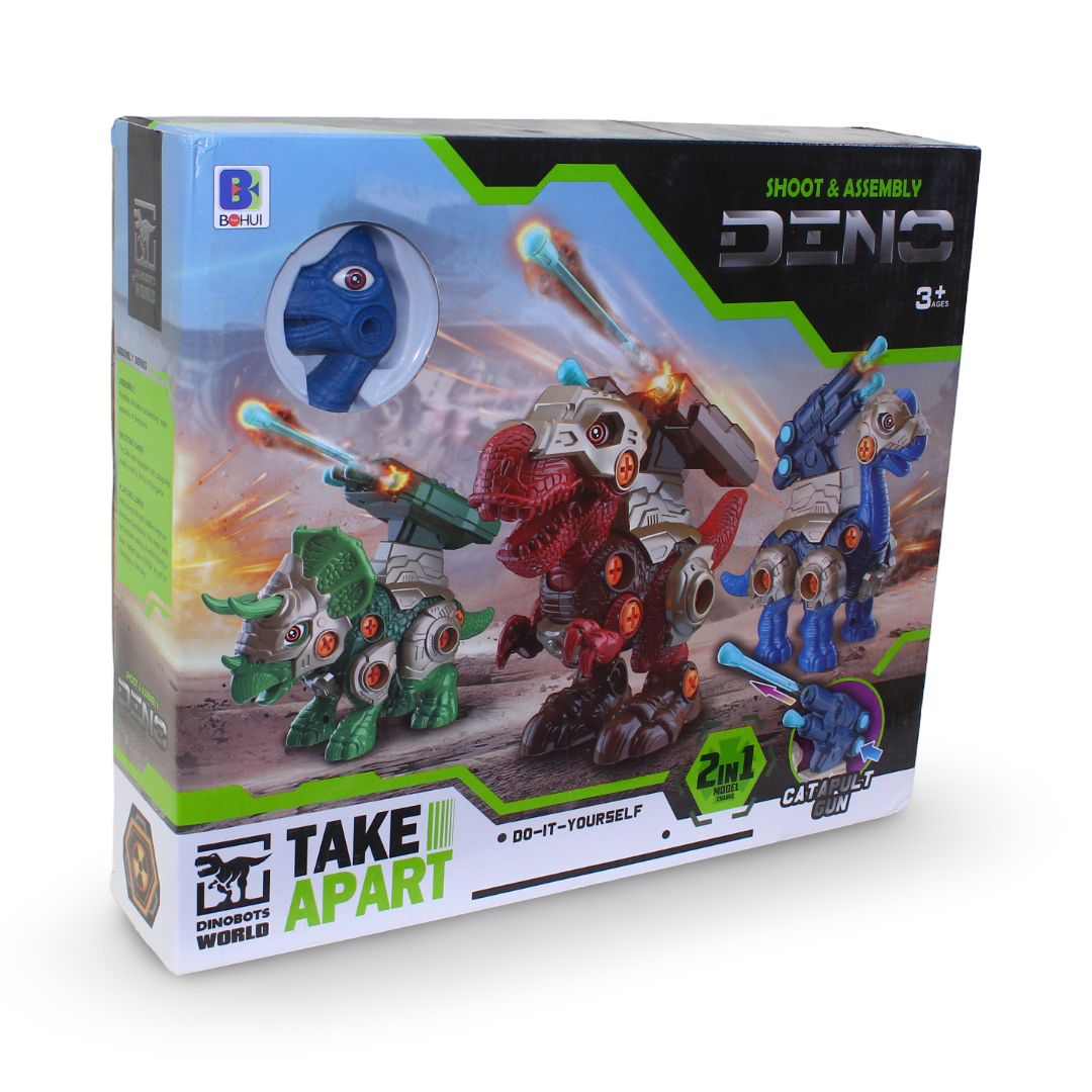 Bohui "Dinobots World" Take Apart DIY Set – Blue - Toys