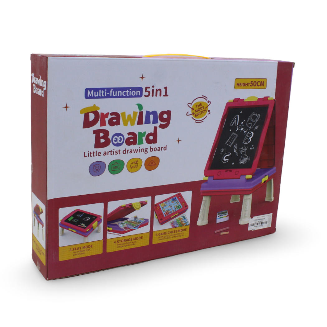Multi-Functional 5-in-1 Drawing Board Set – Fuchsia