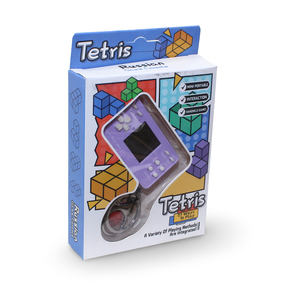 Tetris Russian Game Console Keychain – Purple - Toys - OKO