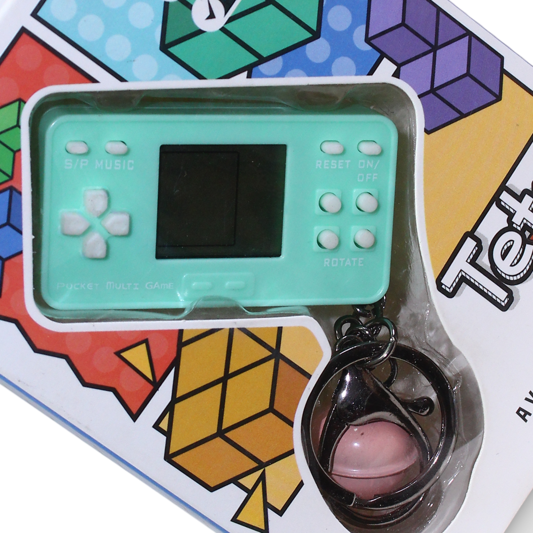 Tetris Russian Game Console Keychain – Mint