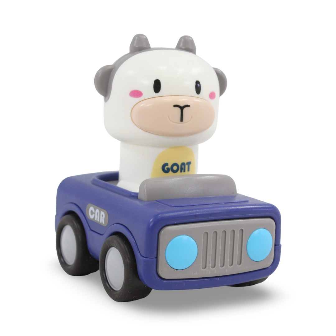Press and Go Goat Car Figure – Blue