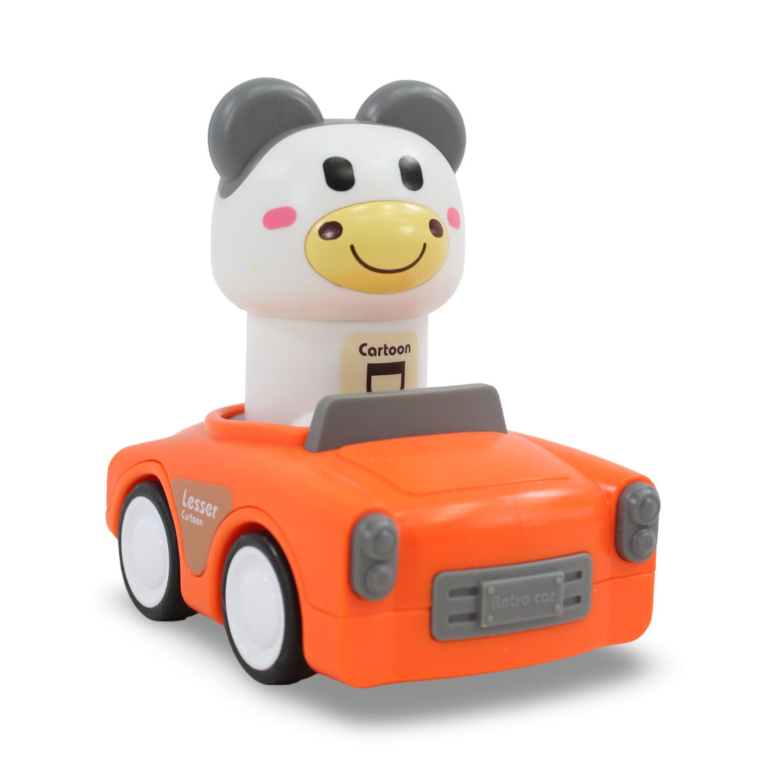 Press & Go Car Cow Figure – Orange - Toys - OKO