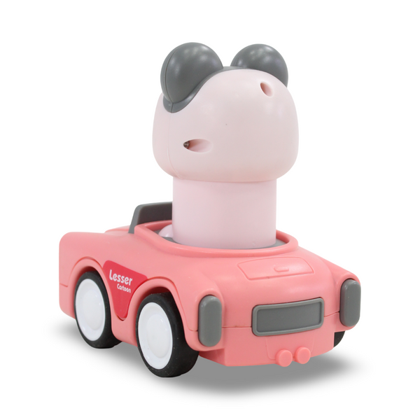 Press & Go Car Cartoon Character Figure – Pink