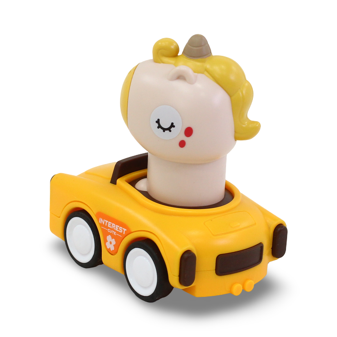 Press & Go Car Unicorn Figure – Yellow