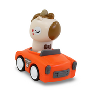 Press & Go Car Unicorn Figure – Orange