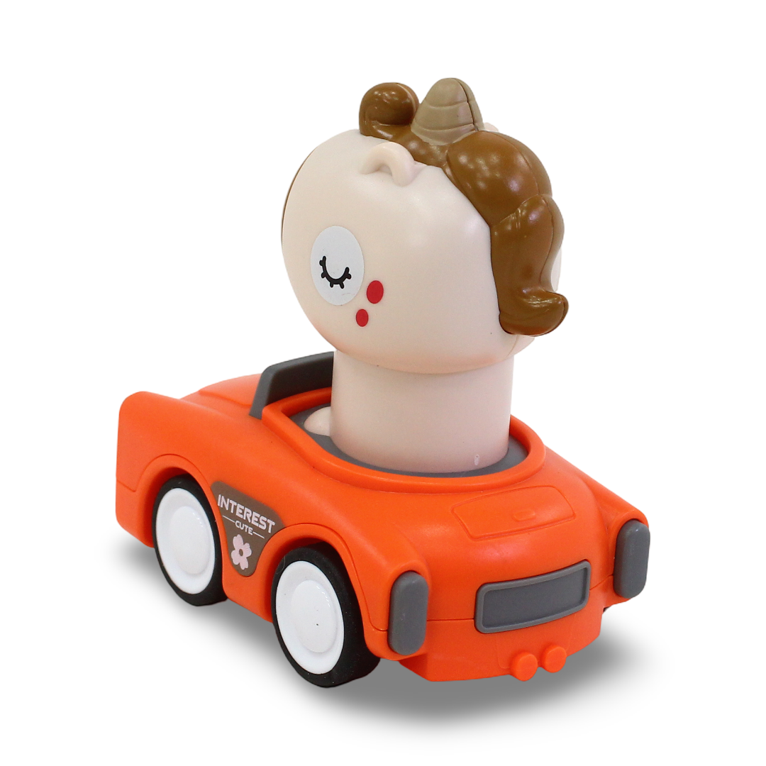 Press & Go Car Unicorn Figure – Orange