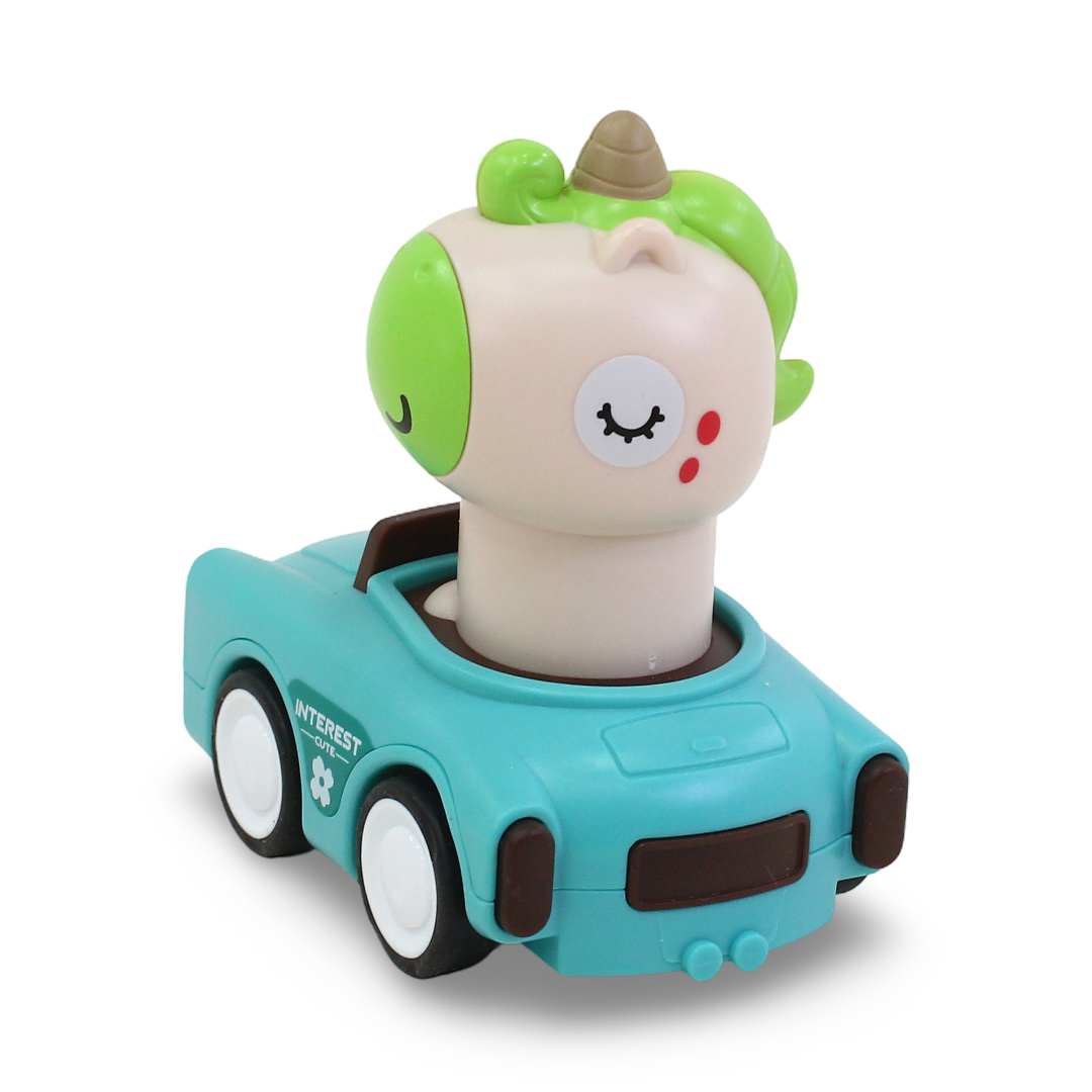 Press & Go Car Unicorn Figure – Turquoise