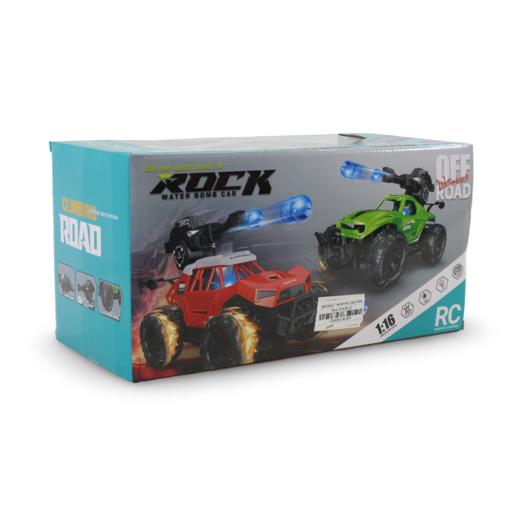 SBY 1:16 Scale "Rock Water Bomb Car" RC Stunt Vehicle – Red