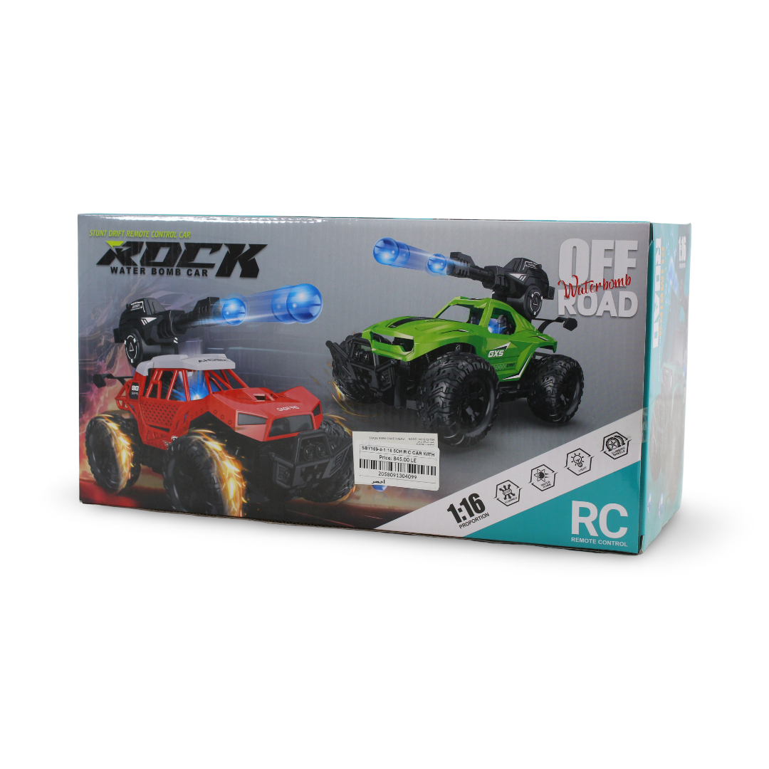 سيارة SBY RC البهلوانية "Rock Water Bomb Car" بمقياس 1:16 - خضراء