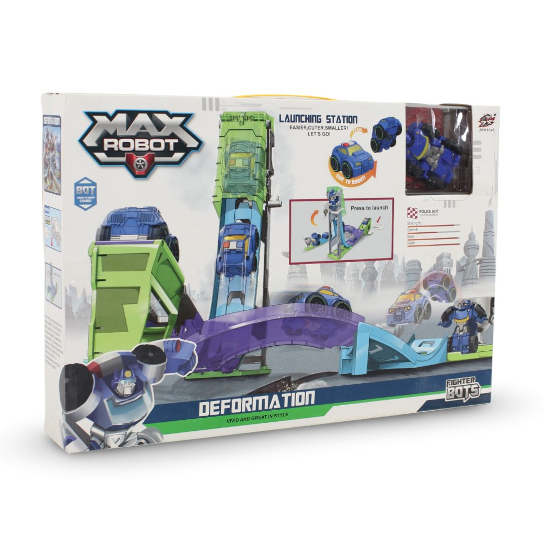 2-In-1 Max Robot Deformation Track Launcher Toy
