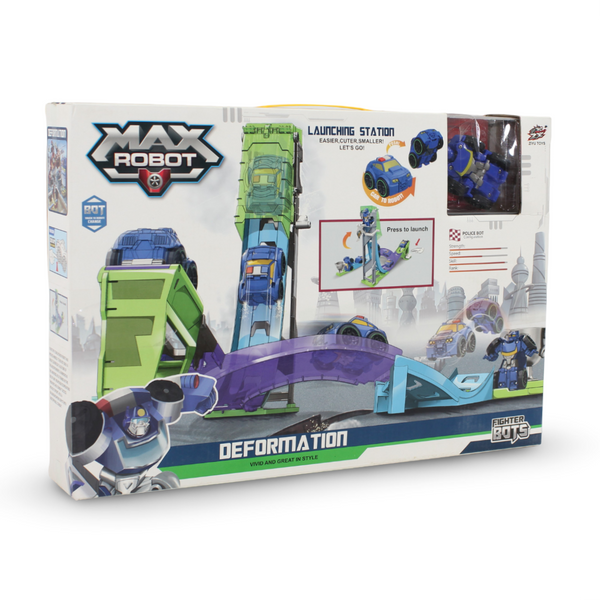 2-In-1 Max Robot Deformation Track Launcher Toy
