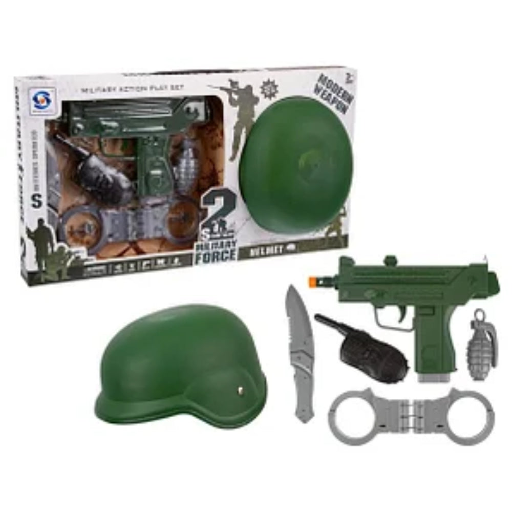 Military Action Play Set with Helmet - Toys - OKO