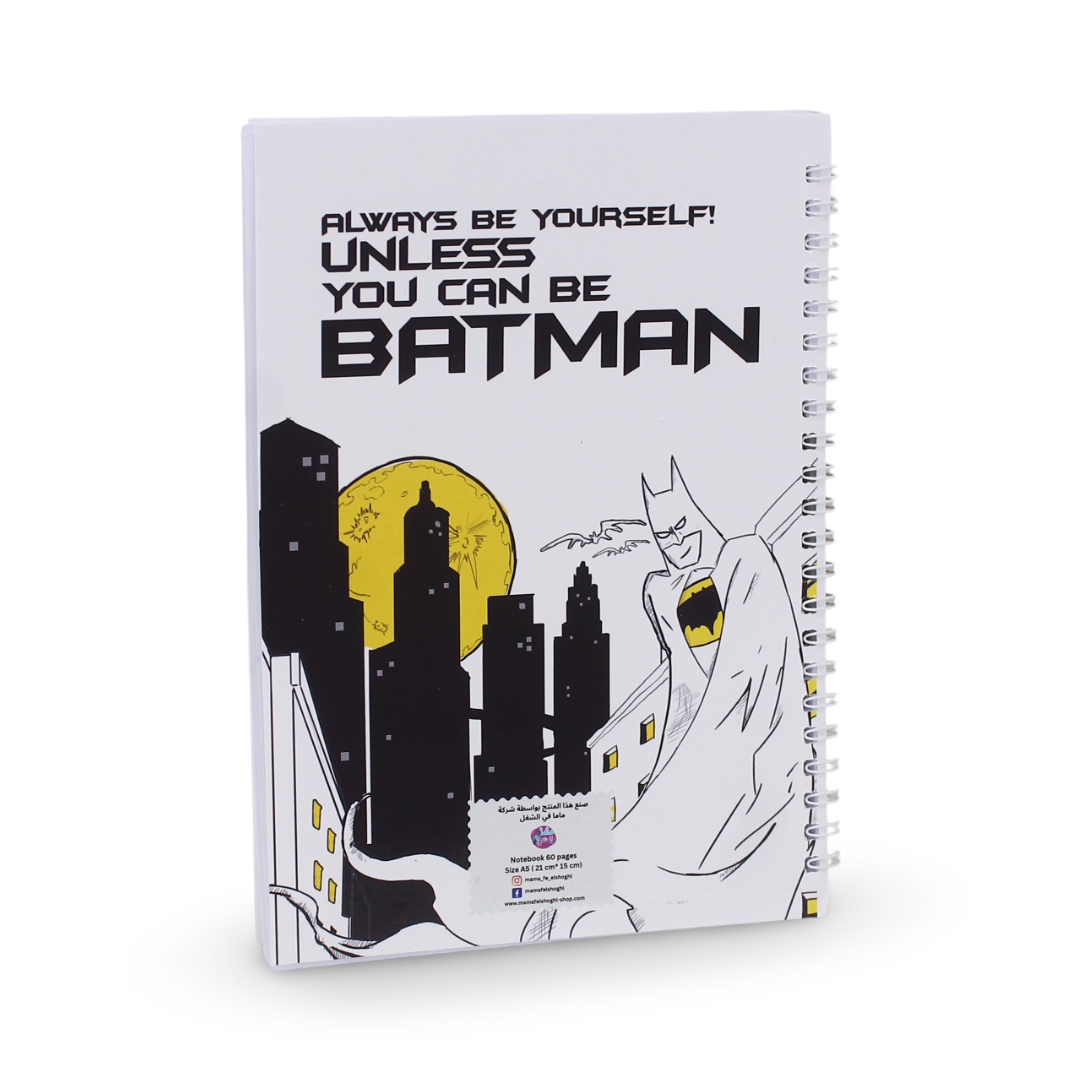 Batman Spiral Notebook – White Cover - Assortments - Mama at work