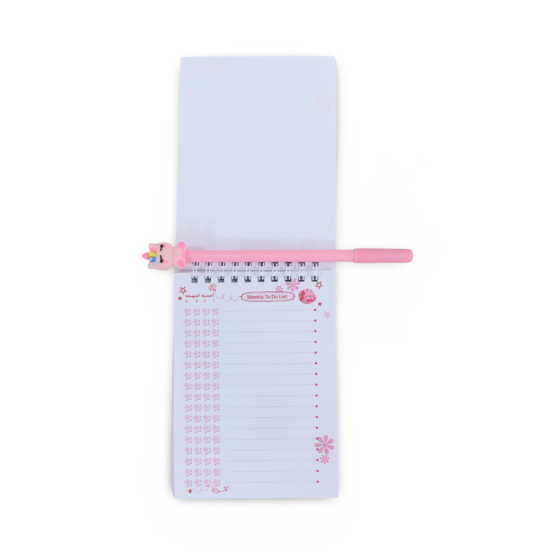 To Do List Notebook + Unicorn Pen