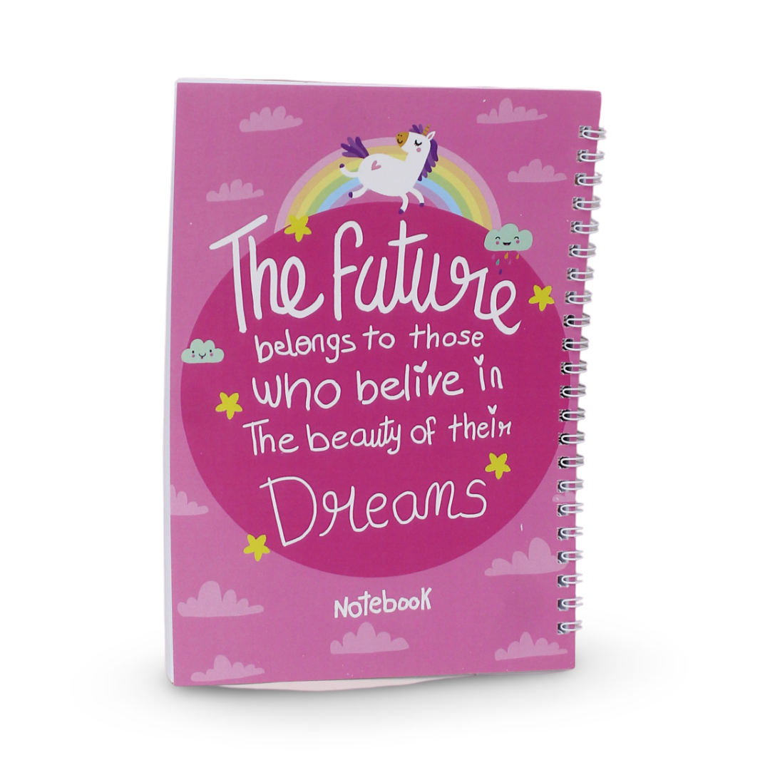 Unicorn Spiral Notebook – Pink