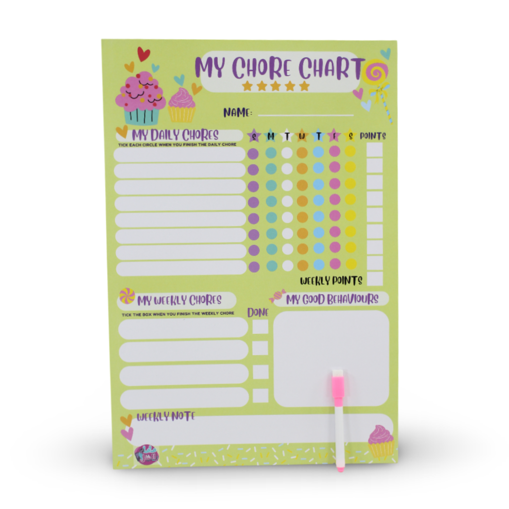 Cupcake Magnetic Chore Chart