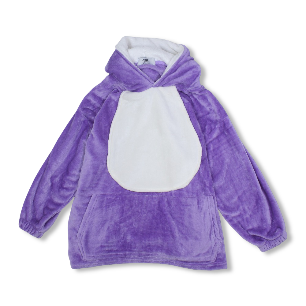 Girls Fleeced Hoodie Blanket – Purple