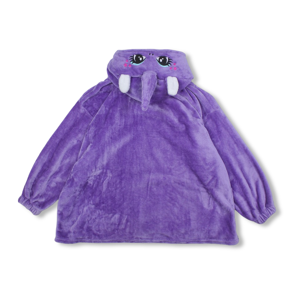 Girls Fleeced Hoodie Blanket – Purple