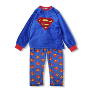Boys Fleeced Pajama Set – Blue with Superman Design