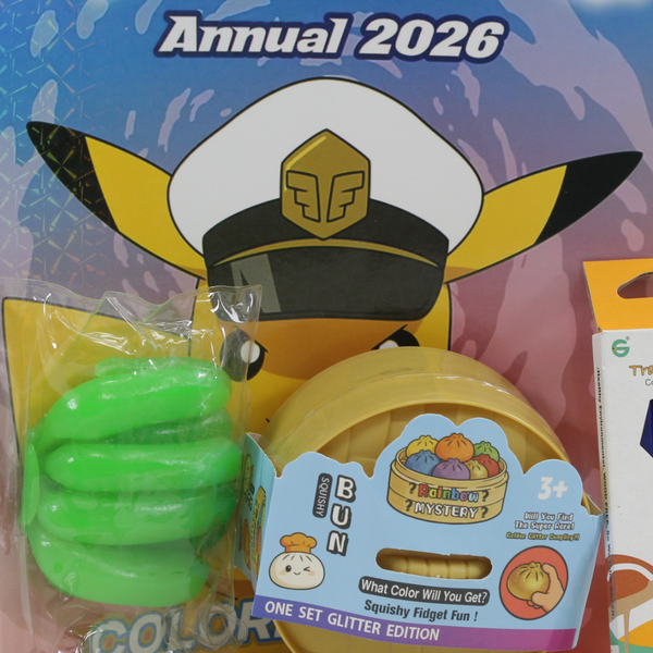 Disney Famille Mystery Squishy Dumpling + Pokémon Annual 2026 Coloring Book + Color Pencils