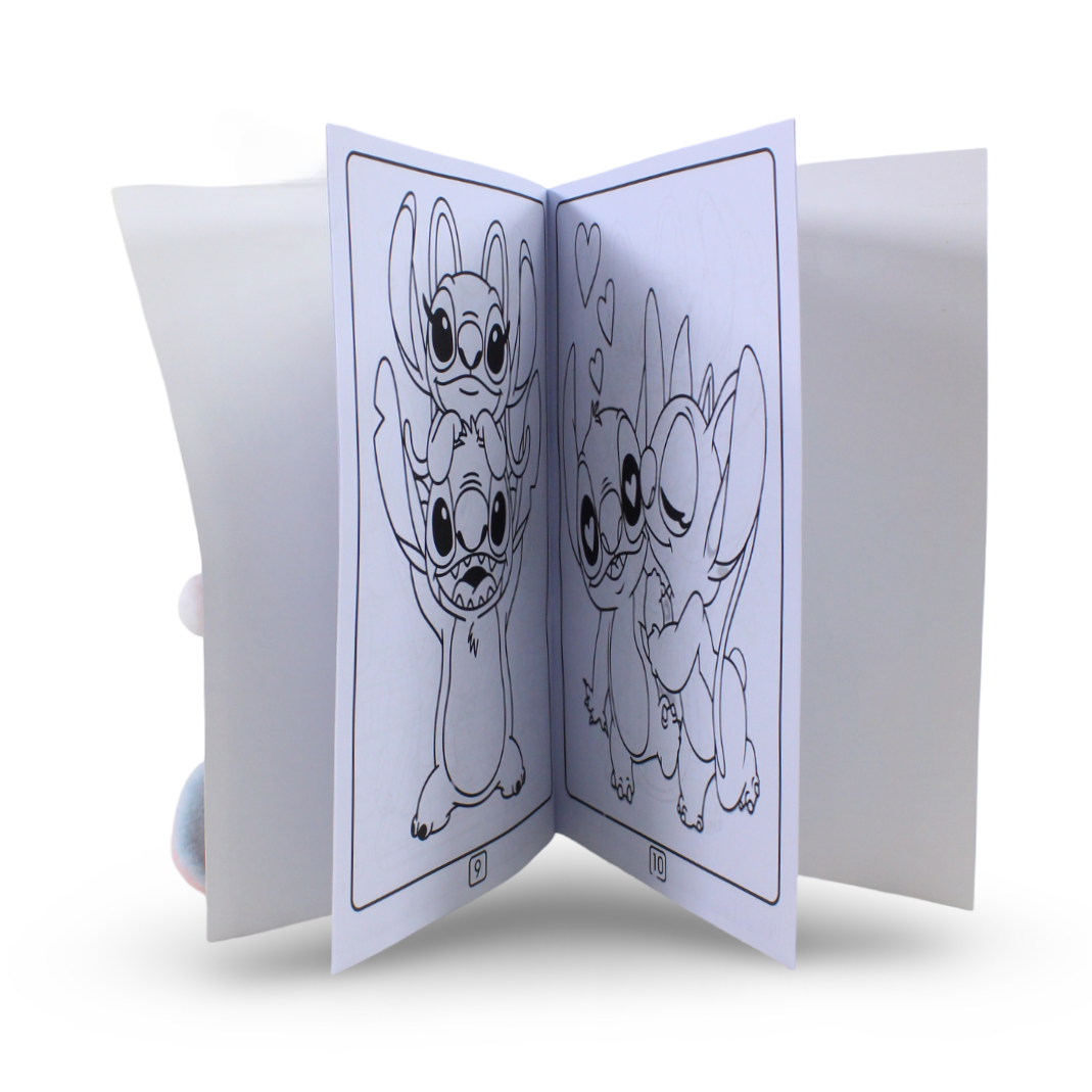 Space Toon Stitch Coloring Book + Yellow Stitch Plush Toy