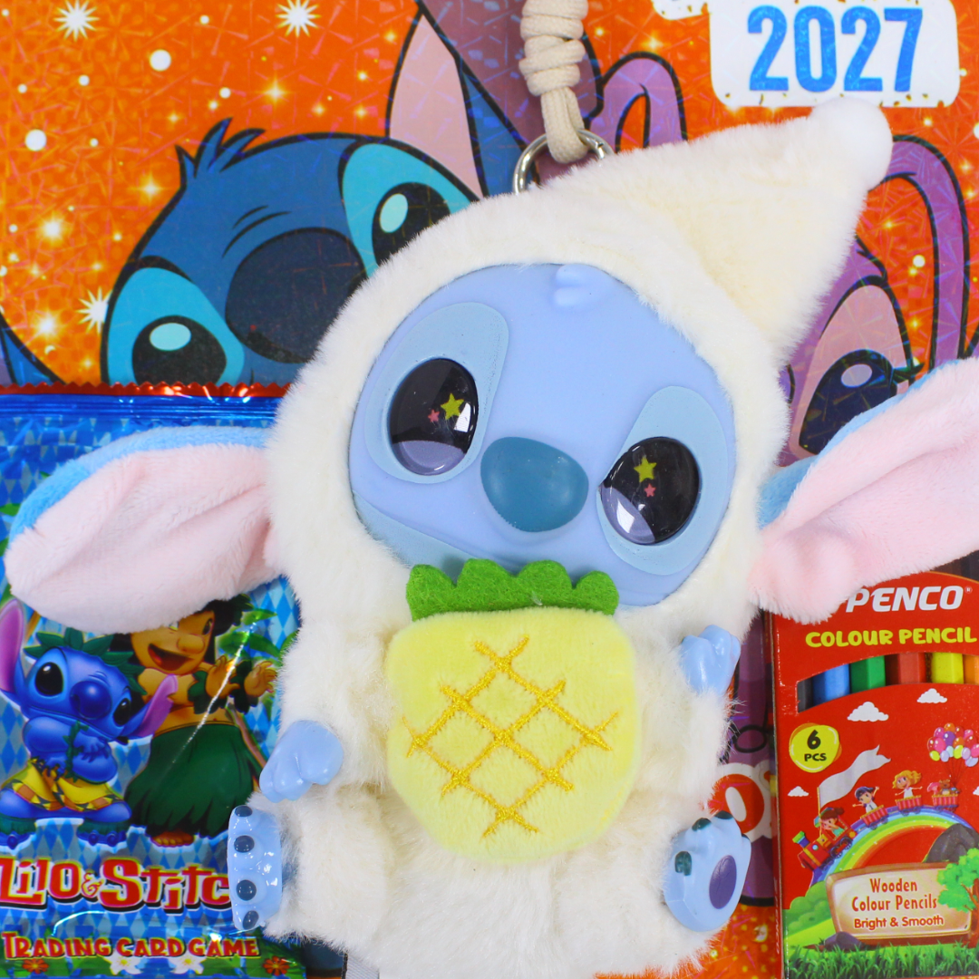 Space Toon Stitch Coloring Book + Off-White Stitch Plush Toy