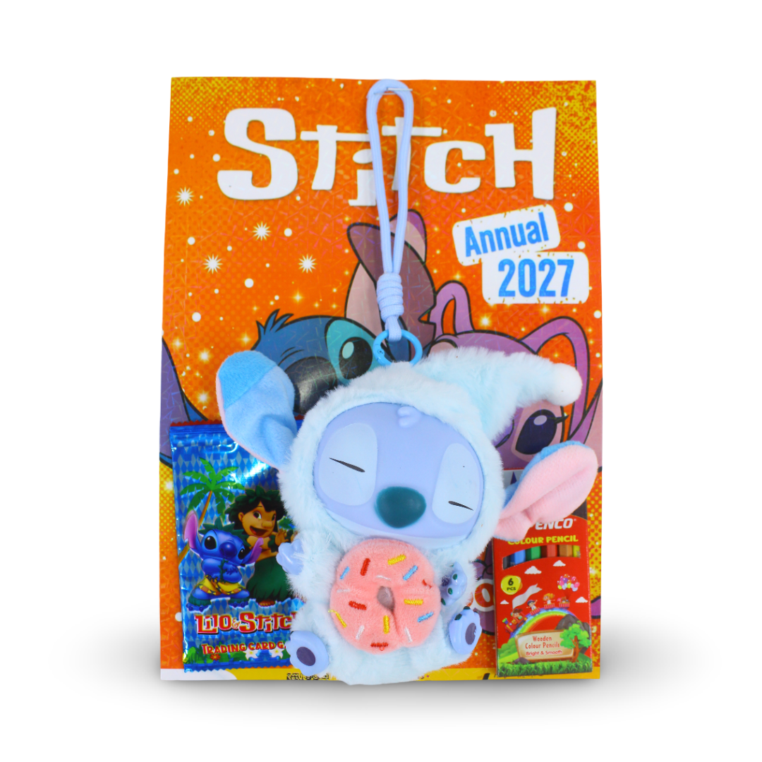 Space Toon Stitch Coloring Book + Baby Blue Stitch Plush Toy