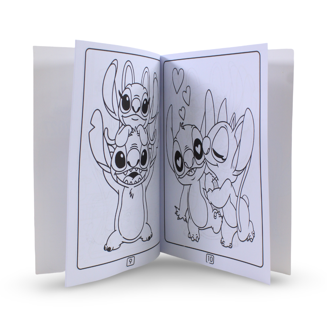 Space Toon Stitch Coloring Book + Baby Blue Stitch Plush Toy