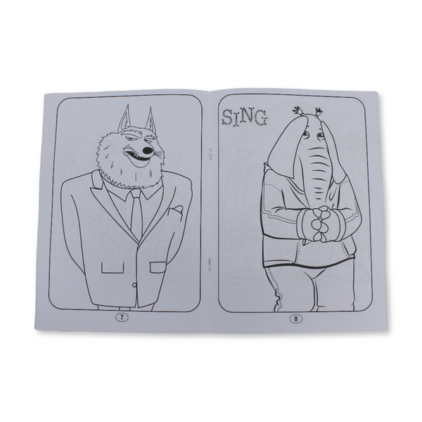 Zootopia + Sing Coloring Book Set with Colored Pencils